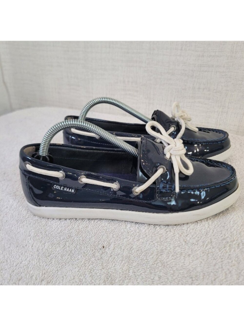 Cole Haan Boat Shoes Womens 6B Regatta Slip On W05747 Black Patent Leather - Picture 10 of 10